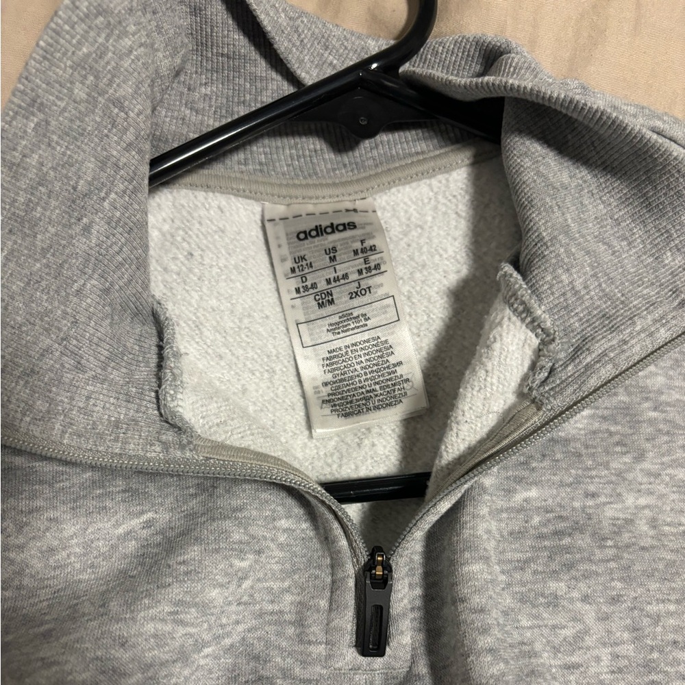 Adidas weathered gray oversized sweater